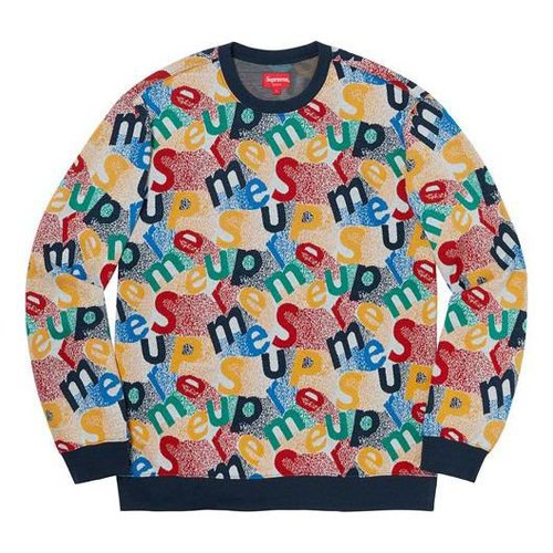 Supreme FW19 Week 14 Scatter Text Crewneck - Multi-Color - SUP-FW19-10759