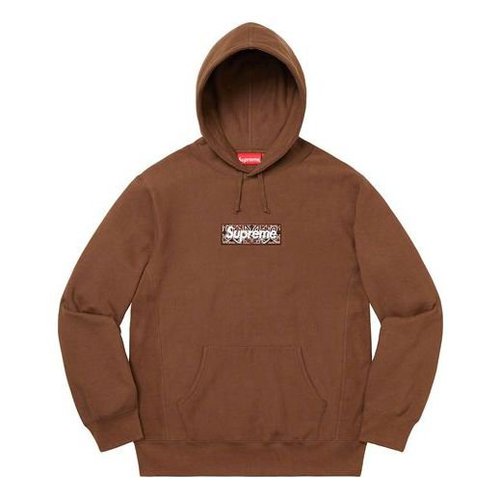 Supreme FW19 Week 16 Bandana Box Hooded Sweatshirt - Brown - SUP-FW19-10829
