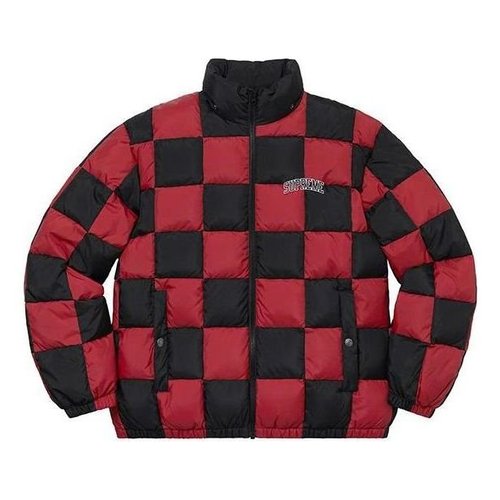 Supreme FW19 Week 17 Checkerboard Puffy Jacket - Red - SUP-FW19-10891