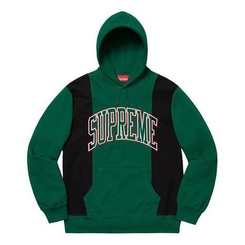 Supreme FW19 Week 4 Paneled Arc Hooded Sweatshirt - Green - SUP-FW19-442