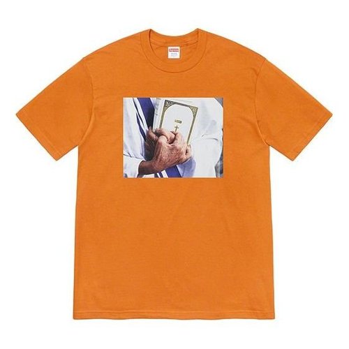 Supreme FW19 Week 7 Bible Tee Printing Short Sleeve - Orange - SUP-FW19-732