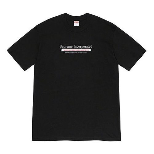 Supreme FW19 Week 7 Inc. Tee Chest Alphabet Short Sleeve - Black - SUP-FW19-750