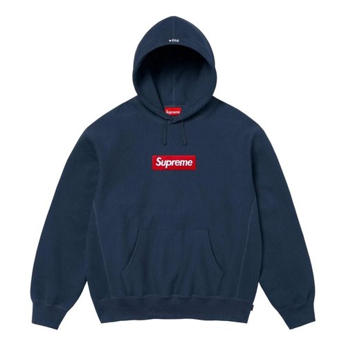 Supreme FW24 Box Logo Hooded Sweatshirt - Navy - SUP-FW24-275-NAVY