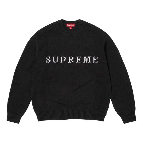 Supreme FW25 Contrast Logo Sweater - Black - SUP-FW25-156-BLK