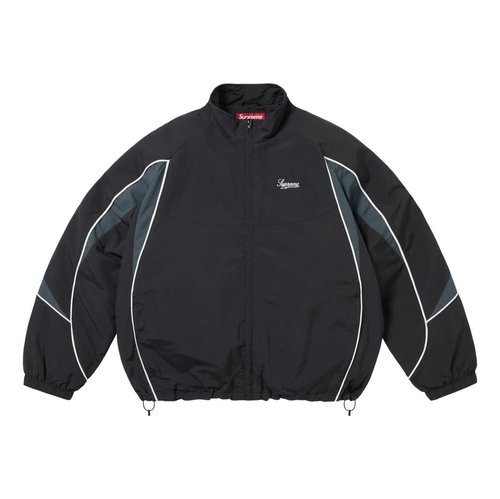 Supreme FW25 Contrast Piping Track Jacket - Black - SUP-FW25-075-BLK