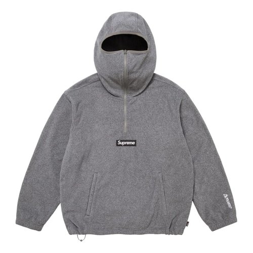 Supreme FW25 Polartec Face Mask Half Zip Hooded Sweatshirt - Grey - SUP-FW25-064-GRY