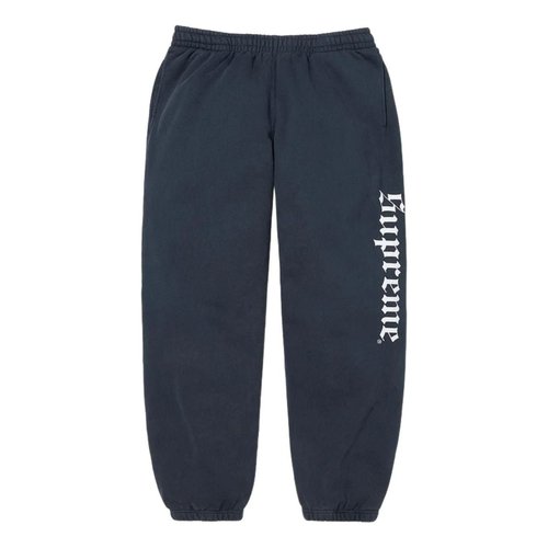 Supreme FW25 Washed Old English Sweatpant - Navy - SUP-FW25-190-NA