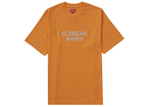 Supreme Glitter Short Sleeve Top - Orange