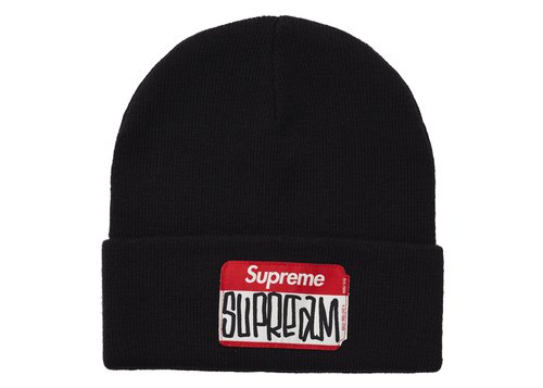 Supreme Gonz Nametag Beanie - Black