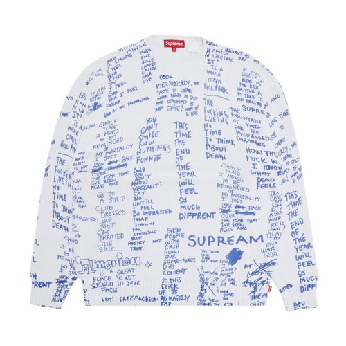 Supreme Gonz Poems Sweater - SS23SK28 WHITE