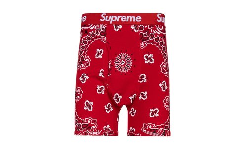 Supreme Hanes Bandana Boxer Briefs 2 Pack 'Red' | Solesense