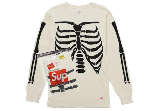 Supreme Hanes Bones Thermal Crew FW25 1 Pack - White