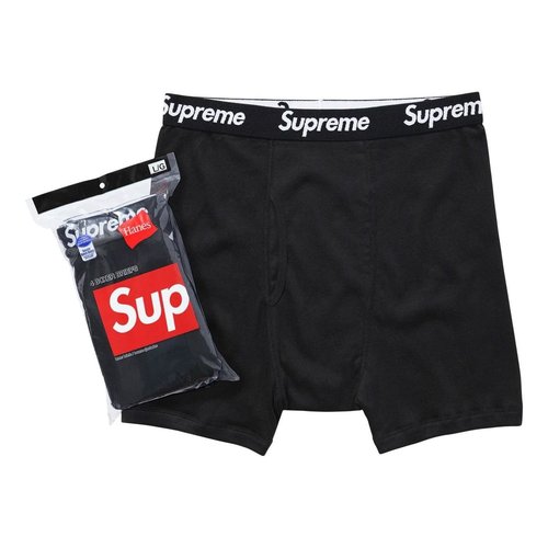 Supreme Hanes Boxer Briefs 4 Pack - Black - SUP-FW24-023-BK