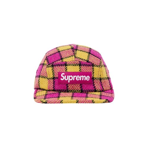 Supreme Harris Tweed Camp Cap FW25 'Pink' | Solesense