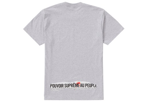 Supreme Headline Tee Shirt - Heather Grey