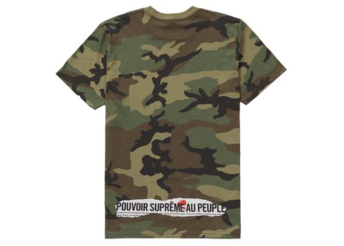 Supreme Headline Tee Shirt - Woodland Camo