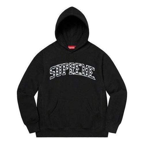 Supreme Hearts Arc Hooded Sweatshirt - Black/White - SUP-SS21-567