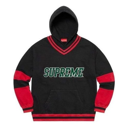 Supreme Hockey Hooded Sweatshirt - Black/Red/Green - SUP-FW20-239