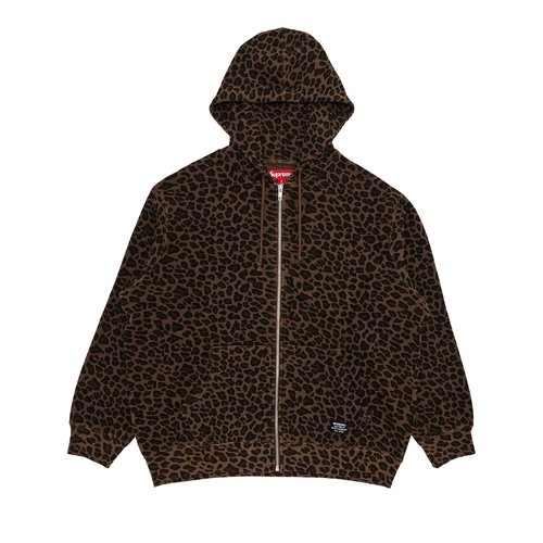 Supreme Hooded Zip Up Thermal 'Leopard' - SS25KN88 LEOPARD