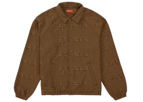 Supreme Houndstooth Logos Snap Front jacket Nsw 