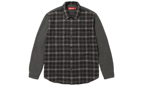 Supreme Houndstooth Plaid Flannel Shirt - SU25704