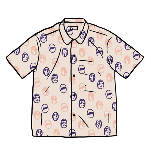 Supreme HYSTERIC GLAMOUR Blurred Rayon Short Sleeve Shirt - Offwhite