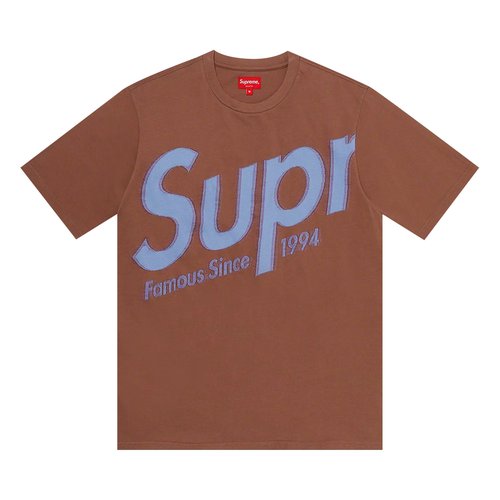 Supreme Intarsia Spellout Short-Sleeve Top - SS21KN35 BROWN