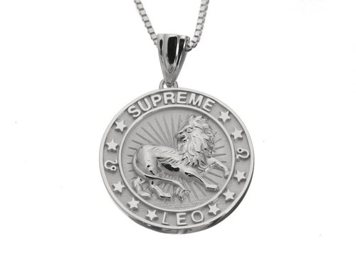 Supreme Jacob&Co Leo Zodiac Pendant - Sterling Silver