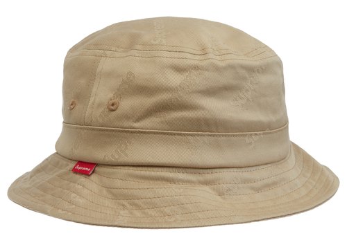 Supreme Jacquard Logos Twill Crusher Hat - Tan