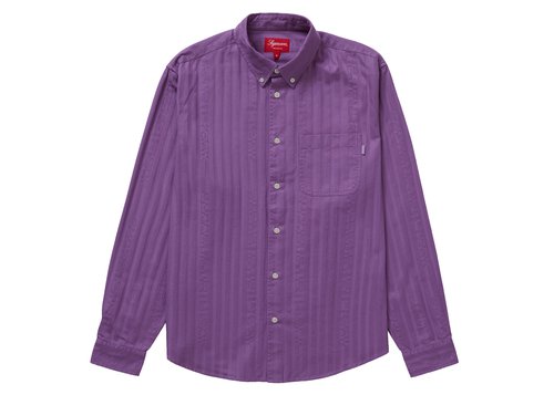 Supreme Jacquard Stripe Twill Shirt - Dusty Purple
