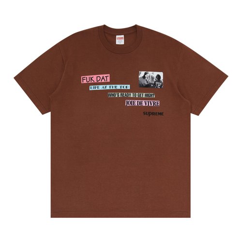 Supreme Joie De Vivre Tee - FW22T50 BROWN