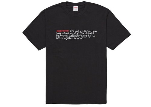 Supreme Joke Tee Shirt - Black