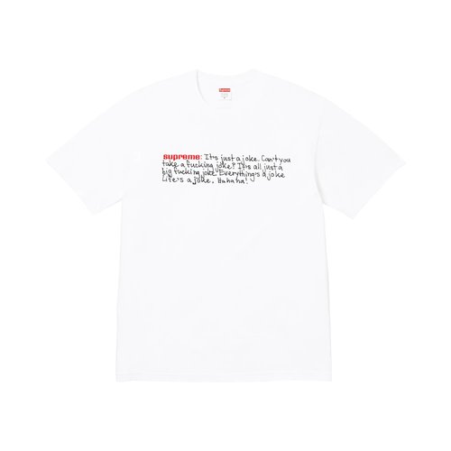 Supreme Joke Tee - FW25T52 WHITE
