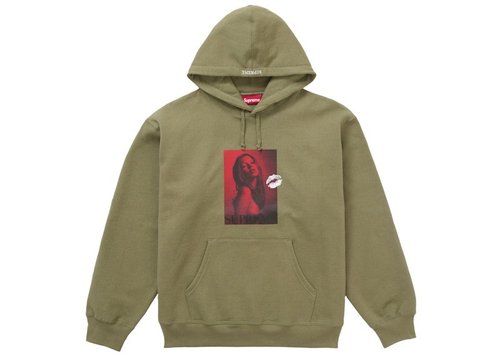 Supreme Kate Moss Hooded Sweatshirt - Light Olive