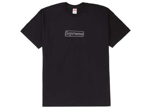 Supreme KAWS Chalk Logo Tee Shirt - Black