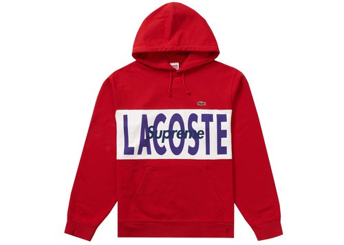 Supreme LACOSTE Logo Panel Hooded Sweatshirt シュプリーム Supreme LACOSTE Logo Panel Hooded Sweatshirt Black Men's
