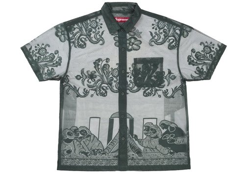 Supreme Last Supper Lace Short Sleeve Shirt - Green