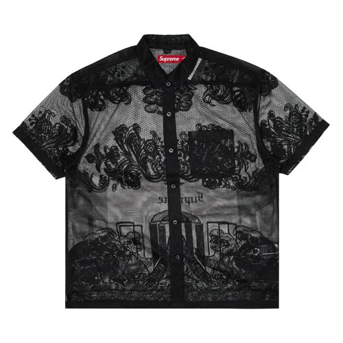 Supreme Last Supper Lace Short-Sleeve Shirt 'Black' - SS25S23