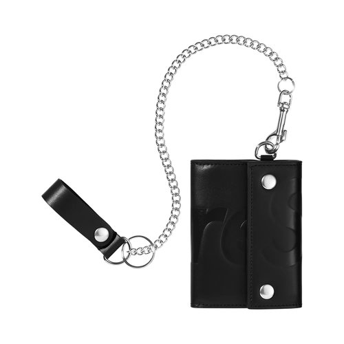 Supreme Leather Chain Wallet - FW25B13 BLACK