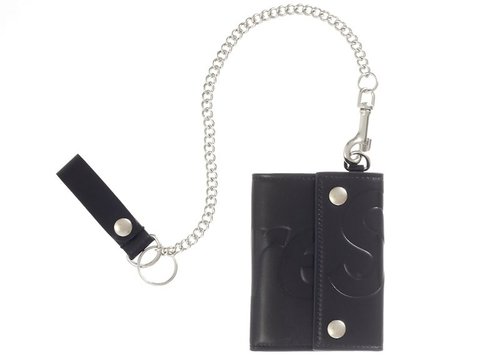 Supreme Leather Chain Wallet FW25 - Black