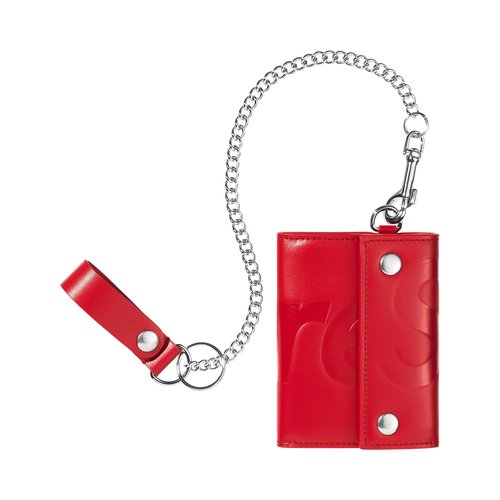 Supreme Leather Chain Wallet - FW25B13 RED