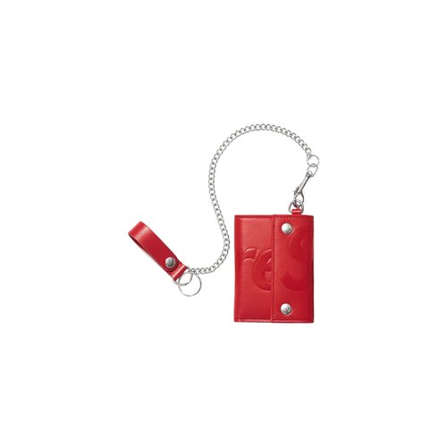 Supreme Leather Chain Wallet - SS25B13 RED