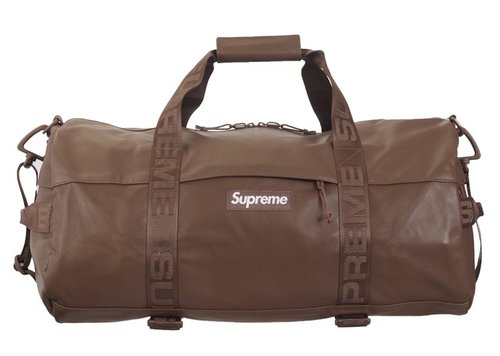 Supreme Leather Duffle Bag - Brown