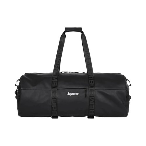 Supreme Leather Large Duffle Bag - FW24B46 BLACK