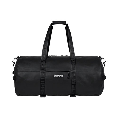 Supreme Leather Large Duffle Bag | Size Onesize - FW23B28 BLACK