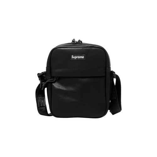 Supreme Leather Shoulder Bag - FW24B44 BLACK