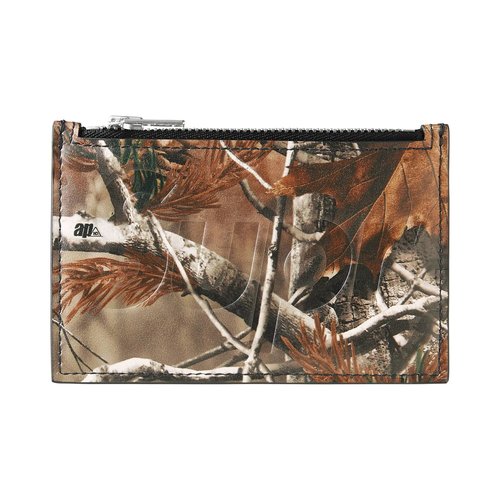 Supreme Leather Zip Card Holder - FW25B27 REALTREE AP CAMO