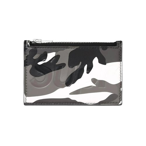 Supreme Leather Zip Card Holder - SS25B14 SNOW CAMO