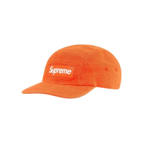 Supreme Linen Fitted Camp Cap - SS22H137 NEON ORANGE
