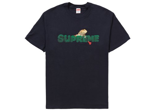 Supreme Lizard Tee Shirt - Navy Blue